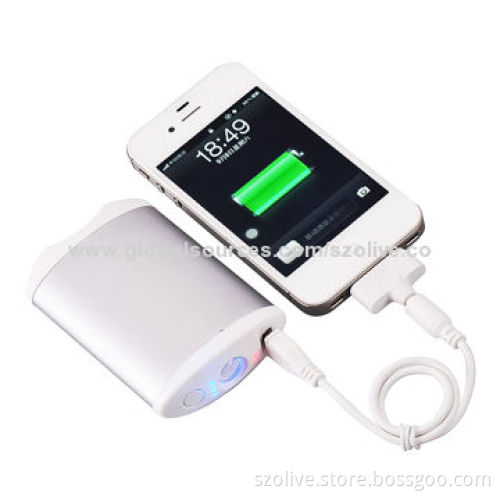 USB Hand Warmer Power Banks for iPhone, 4,400, 5,200, 5,600mAh with LED Torch, 5V, 1,000mA Output